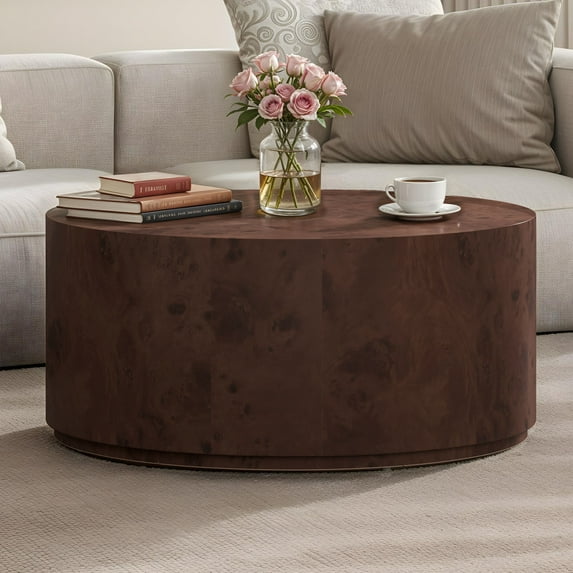 Uforic 16''H Burl Wood Coffee Table, Natural Coffee Side Table For Living Room Bedroom, Brown