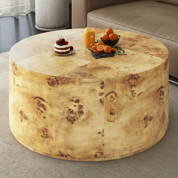 Uforic 16''H Burl Wood Coffee Table