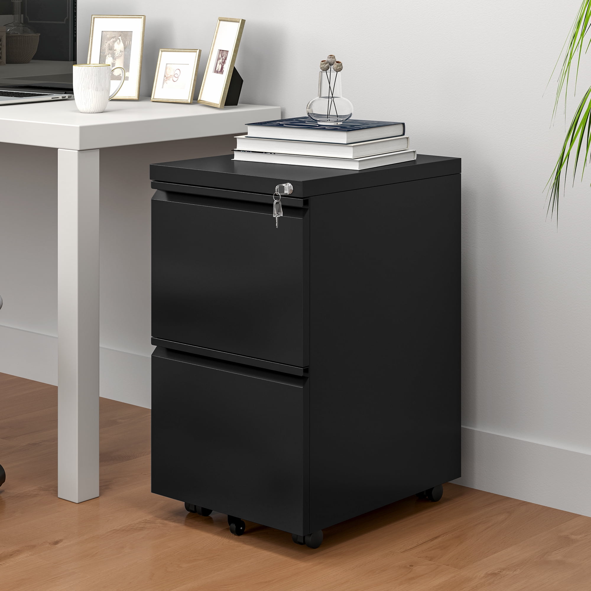Uforic 2 Drawer File Cabinet with Lock, 20'' Deep Office Vertical Files ...