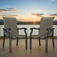 thumbnail image 1 of Uforic 2-pieces Patio Chairs, Outdoor Dining Chairs, Ergonomic Chairs with Quick Drying and Breathable Fabric, Ideal for Patio, Backyard, Garden, and Porch, Brown, 1 of 6