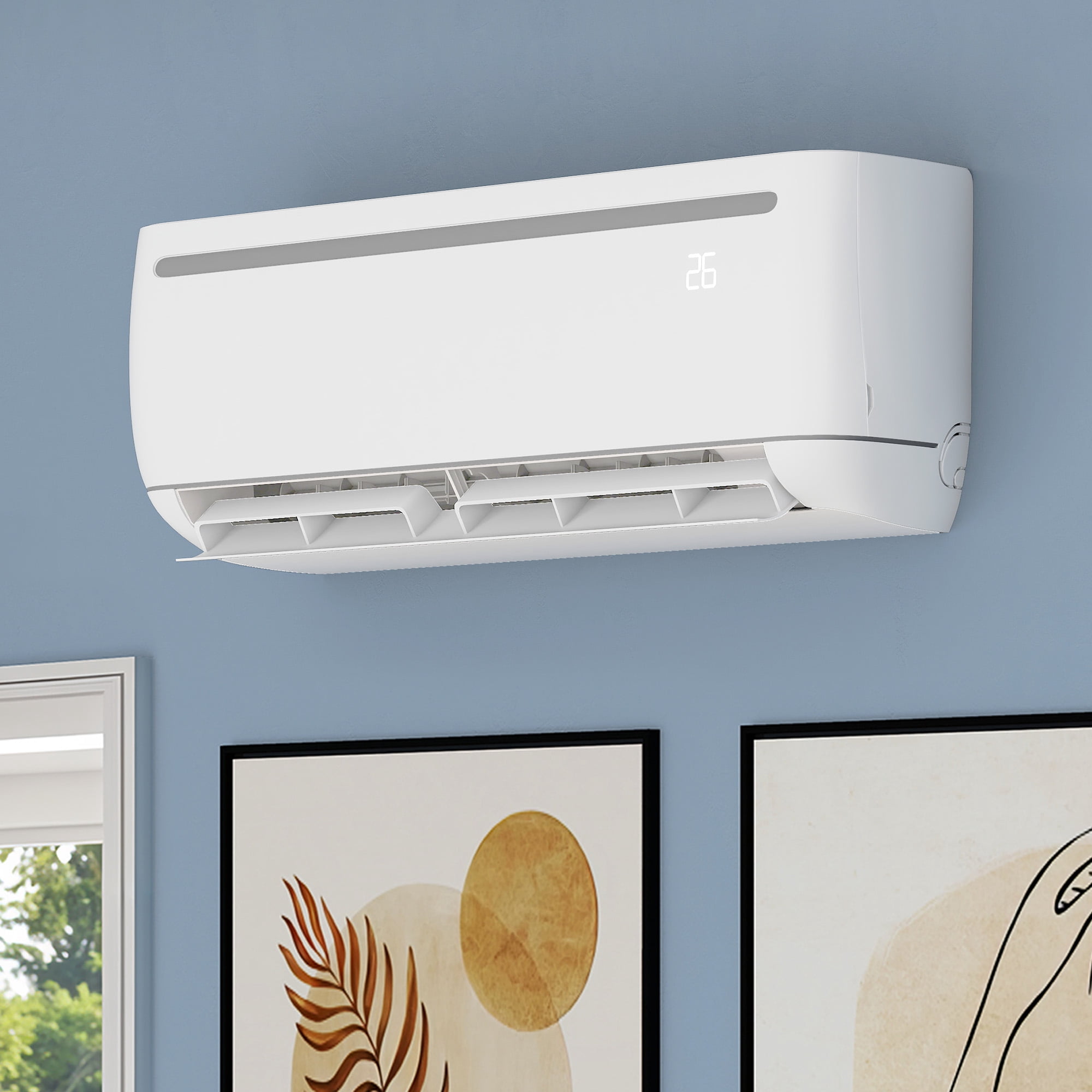 Uforic 24000 BTU Mini Split Air Conditioner w/ Heat Pump, WiFi & Alexa, 18.5 SEER2, Covers 1500 sq ft