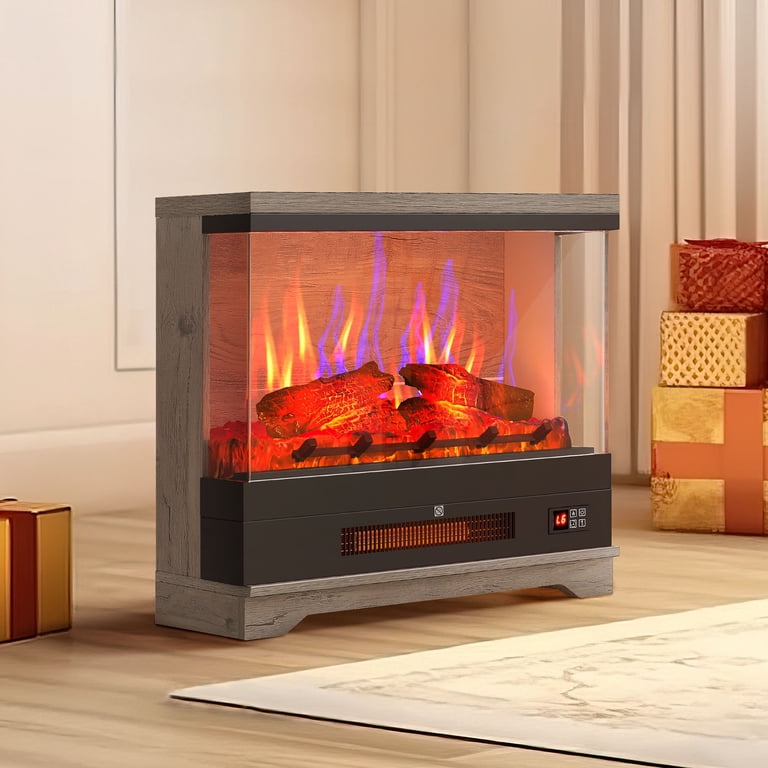 Tangkula 23-Inch Electric Fireplace Insert - Infrared Quartz Heater, Remote Control, 1500W, 8H Timer, CSA Certified