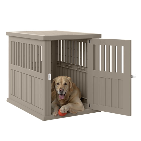 Uforic 29Inch FurnitureStyle Dog Crate with Door Latch, MultiFunctional Indoor Outdoor Pet Crate Side Table for Small & Medium Dogs