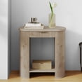 thumbnail image 1 of Uforic 31.5" Boho Fluted Console Table with Drawer & Open Shelf for Entryway & Living Room, Oak, 1 of 8