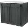 thumbnail image 1 of Uforic 4.5x4ft Horizontal Resin Outdoor Storage Shed, Waterproof & Lockable, Dark Gray, 1 of 6