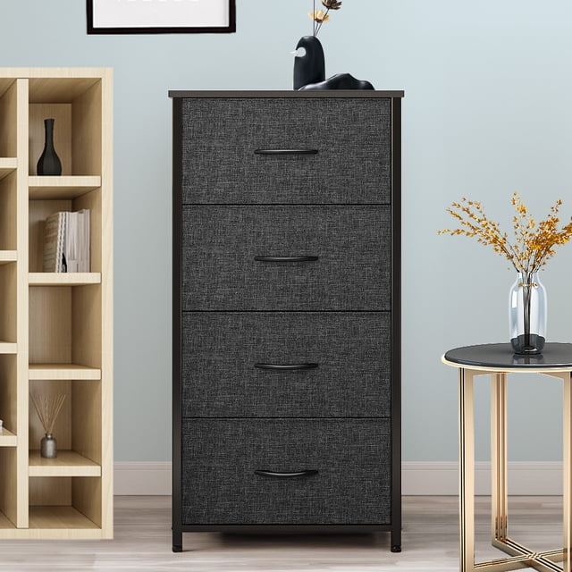 Living Roon Drawer Uforic 4 Drawer Dresser Fabric Chest of Drawers Furniture Storage ...
