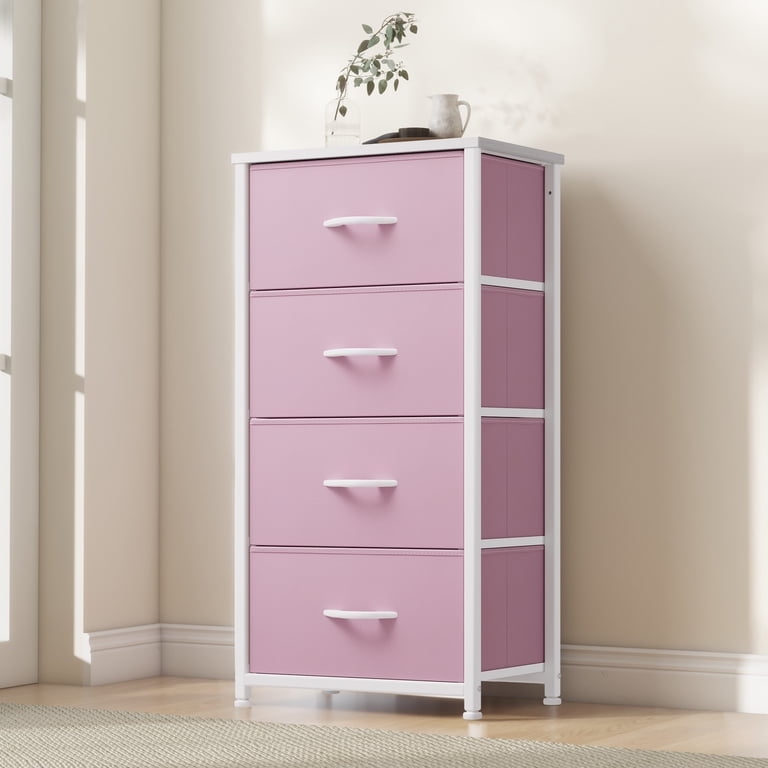 Uforic Pink 4-Drawer Fabric Dresser, Storage Organizer for Bedroom & Nursery, for Kids & Adults - Walmart.com Uforic Pink 4-Drawer Fabric Dresser, Storage Organizer for Bedroom & Nursery, for Kids & Adults - Walmart.com