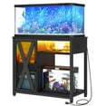 thumbnail image 1 of Uforic 40-50 Gallon Fish Tank, Aquarium Stand with Power Outlets and LED Light, 680LBS Capacity, Black, 1 of 8