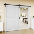 thumbnail image 1 of Uforic 48" x 84" Silding Barn Door,with Hardware Kit Rail,and Handle,Pulleys, White, 1 of 9