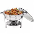 thumbnail image 1 of Uforic 5QT Chafing Dish Buffet Set, Round Stainless Steel Chafers and Buffet Warmers Sets with Food Pan, Fuel and Lid Holder, 1 pack, 1 of 9