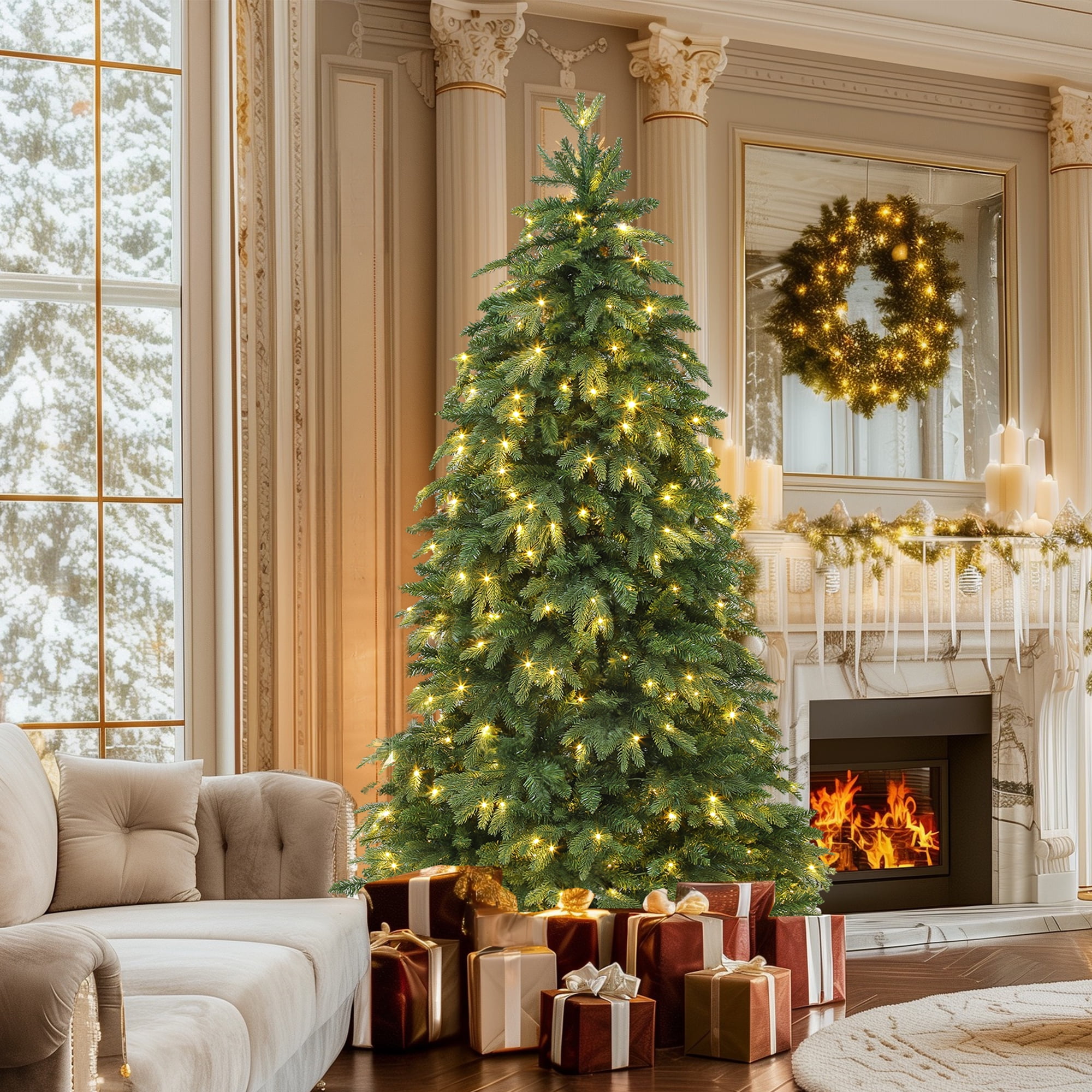 uforic-6-5ft-pre-lit-artificial-spruce-christmas-tree-holiday