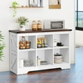 thumbnail image 1 of Uforic 6 Cube Organizer Bookcase, Farmhouse Cubby Bookshelf , Horizontal Open Shelf for Living Room, Bedroom, Home Office, White, 1 of 13