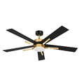 thumbnail image 1 of Uforic 60 Inch Large Ceiling Fan with Light and Remote,Crystal Rod Design, Black Gold Modern Ceiling Fans for Living Room,Garage, 1 of 11
