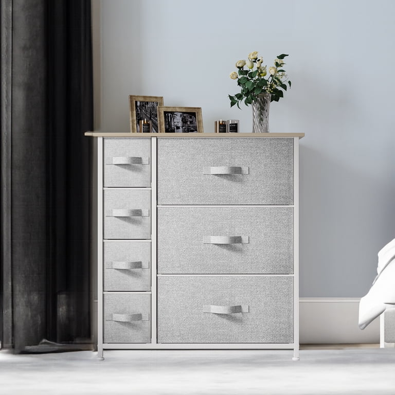 light grey dresser CraftPorch Contemporary 6-Drawers Wooden Dresser