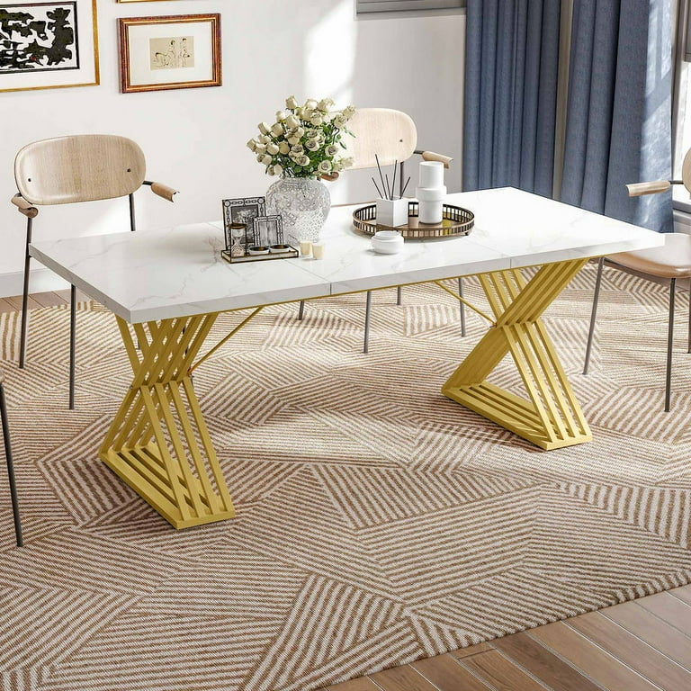 Uforic Dining Table for 6-8 People, Modren Large Kitchen