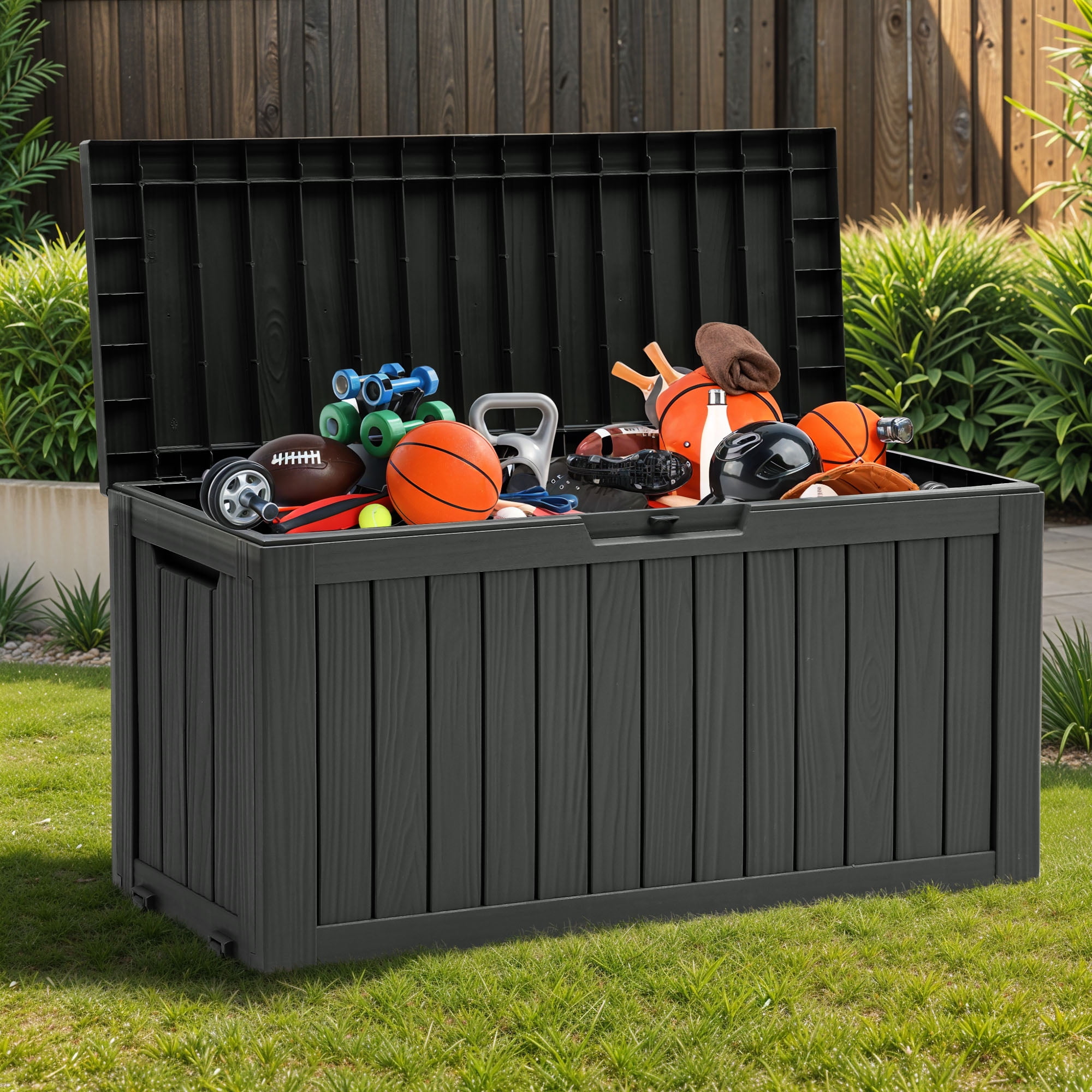 FTWO BLUCK DECK バートン　セット Uforic 72 Gallon Outdoor Resin Deck Box,Waterproof & Lockable