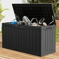 thumbnail image 1 of Uforic 80 Gallon Outdoor Resin Deck Box, Lockable Storage Bos for Patio & Garden, Waterproof,Black, 1 of 8