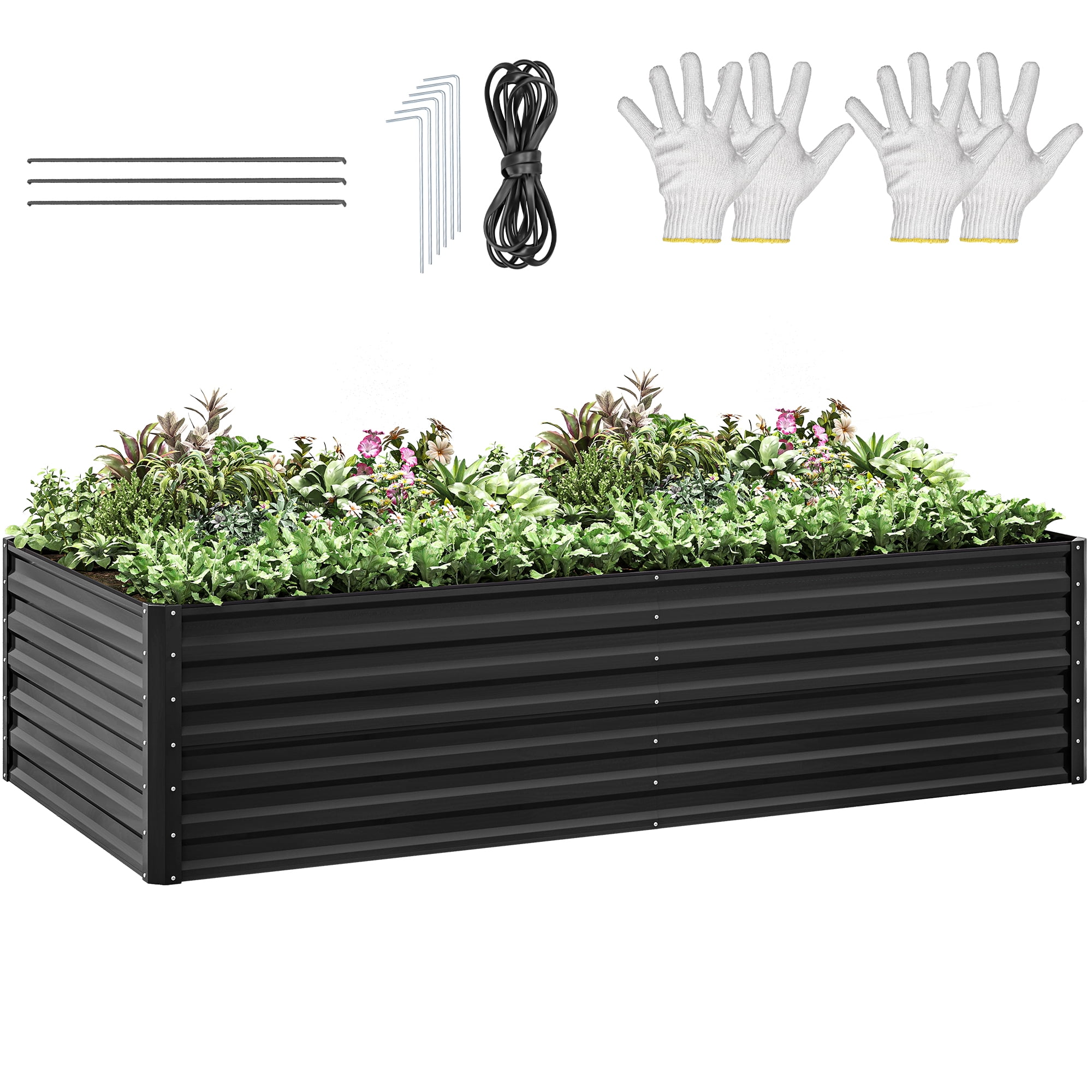 Uforic 8ftx4ftx2ft Large Raised Garden Bed Kit