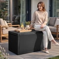 thumbnail image 1 of Uforic 90 Gallon Outdoor Resin Storage Deck Box, Waterproof UV Protected Lockable Box with Handles, Large Patio Storage Container for Garden Tools & Furniture Cushions, Black, 1 of 8