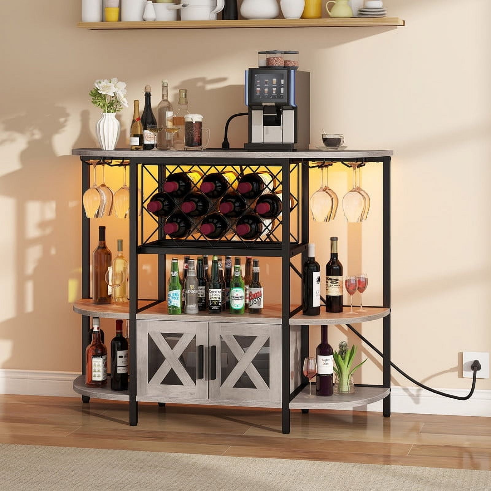 Wine Glass Holder Under Cabinet Karukera Under Cabinet - Holds 8 Stemware,  Metal, With 2 Mug Hooks Wine Glass Holder Rack