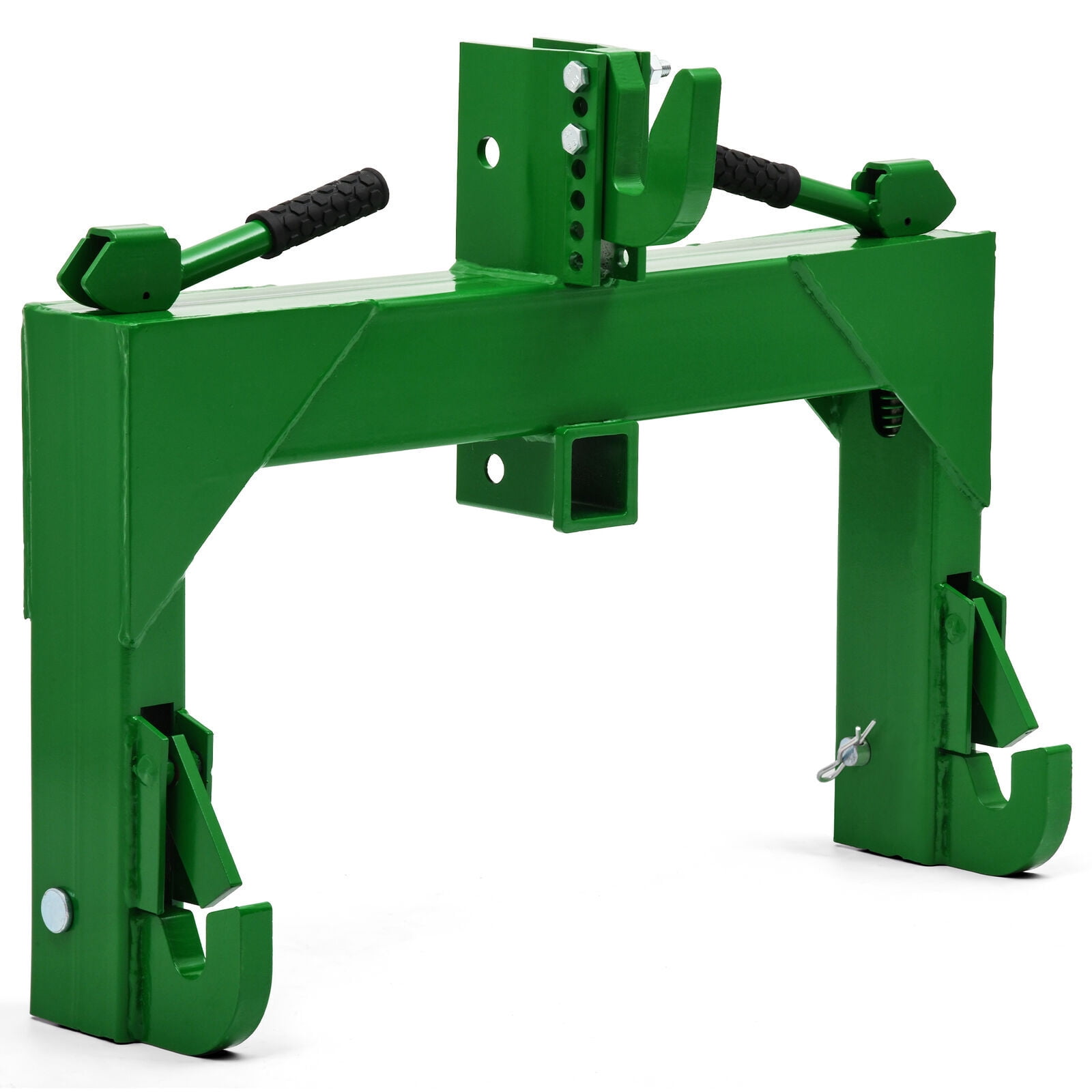 Uforic Category 1 Tractor 3 Point Quick Hitch, 3000 LBS 3-Pt Attachment with 2" Receiver & 5 Adjustable Bolt Positions