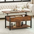 thumbnail image 1 of Uforic Coffee Table with Storage, Lift-Top Wooden Center Table for Home & Office, Rustic Brown, 1 of 9