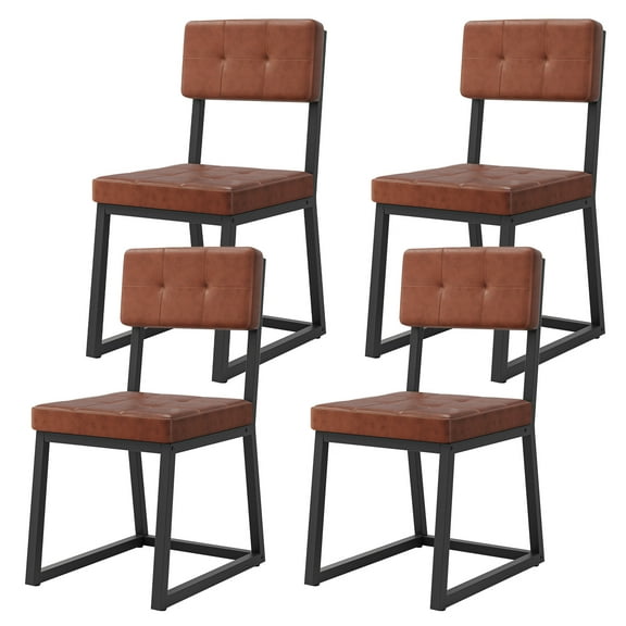 Uforic Dining Chairs Set of 4, Upholstered Modern Kitchen Chair with Metal Frame for Dining Living