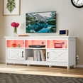 thumbnail image 1 of Uforic Farmhouse 59'' TV Stand with Storage Cabinets for Living Room, Bedroom, White, 1 of 6
