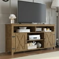 thumbnail image 1 of Uforic Farmhouse TV Stand for 65 Inch TV, Barn Door Entertainment Center, Brown, 1 of 9