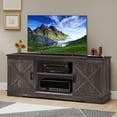 thumbnail image 1 of Uforic Farmhouse TV Stand for up 65" TVs, Entertainment Center Console Table for Living Room, Dark Oak, 1 of 8