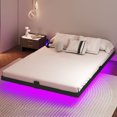 thumbnail image 1 of Uforic Full Size Floating Bed Frame with LED Lights and Charging Station, Easy Assembly Heavy Duty Metal Platform Bed, No Box Spring Required (Black), 1 of 8