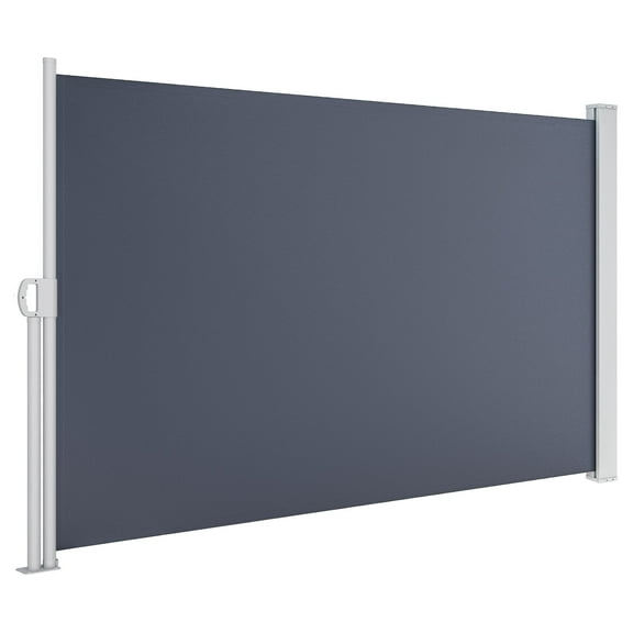 Uforic 118''X 63'' Gray Expandable Side Shade Panel Privacy Barrier Water for Yard, Terrace, Veranda