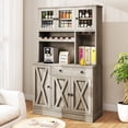 thumbnail image 1 of Uforic Kitchen Pantry Cabinet with Charging Station and Drawers,Storage Cabinet for Entryway, Kitchen Gray, 1 of 8