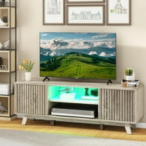 Uforic LED TV Stand for TVs up to 65 inch, TV Entertainment Center Cabinet for Living Room, Gray