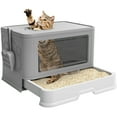 thumbnail image 1 of Uforic Large Enclosed Cat Litter Box with Lid Drawer Type Easy to Clean,with Litter Scoop,Gray, 1 of 6