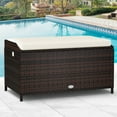 thumbnail image 1 of Uforic Large Outdoor Rattan Storage Bench, Spacious PE Wicker Patio Storage Box with Easy-to-Use Handles and Comfortable Cushion, Ideal for Backyard, Courtyard, Outdoor Space, 1 of 5