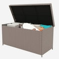 thumbnail image 1 of Uforic 260 Gallon Outdoor Storage Deck Box, Large Patio Box for Outdoor Pillows, Garden Tools and Pool Supplies, Waterproof - Brown, 1 of 10