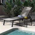 thumbnail image 1 of Uforic Outdoor Chaise Lounge Chairs Set with Side Table, Padded Fabric Poolside Loungers with Aluminum Frame, 1 of 9