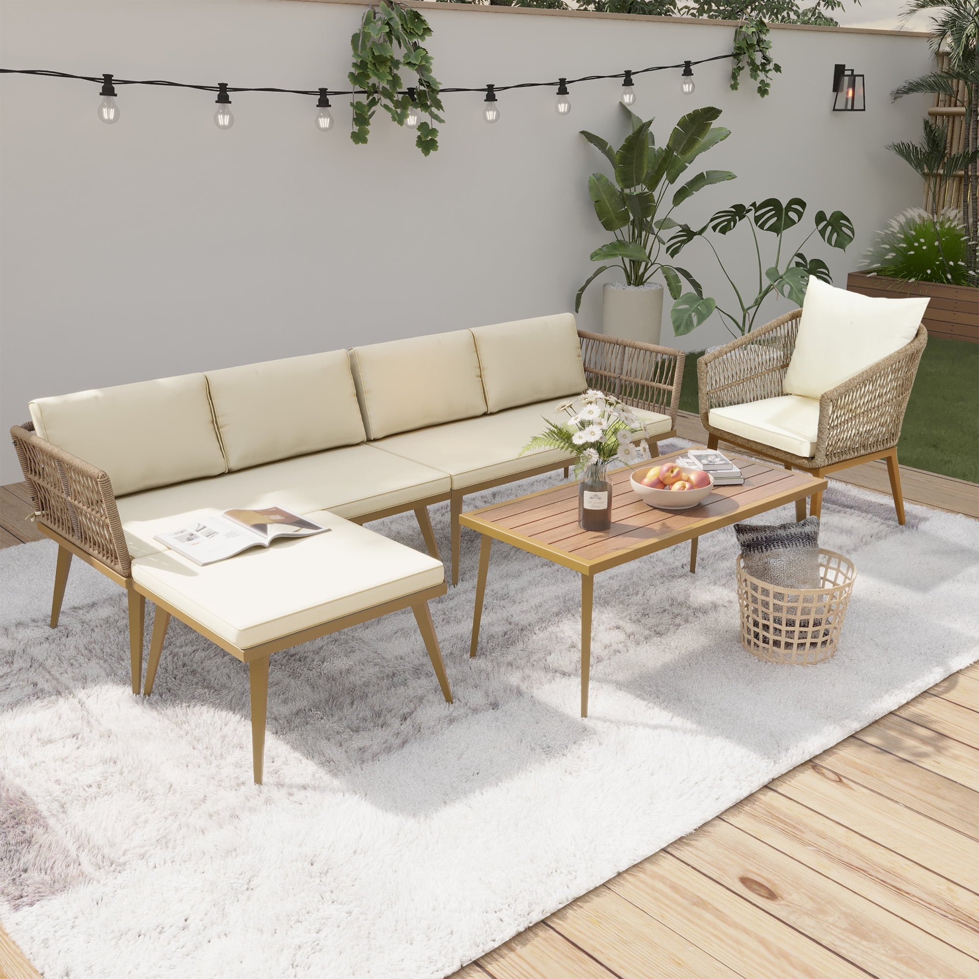 Uforic Patio Conversation Sets,Outdoor Furniture Sofa Set - PE Rattan ...