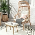 thumbnail image 1 of Uforic Patio Wicker Egg Chair with Ottoman, Outdoor Basket Lounge Chair with Footrest & Cushion - Beige, 1 of 10