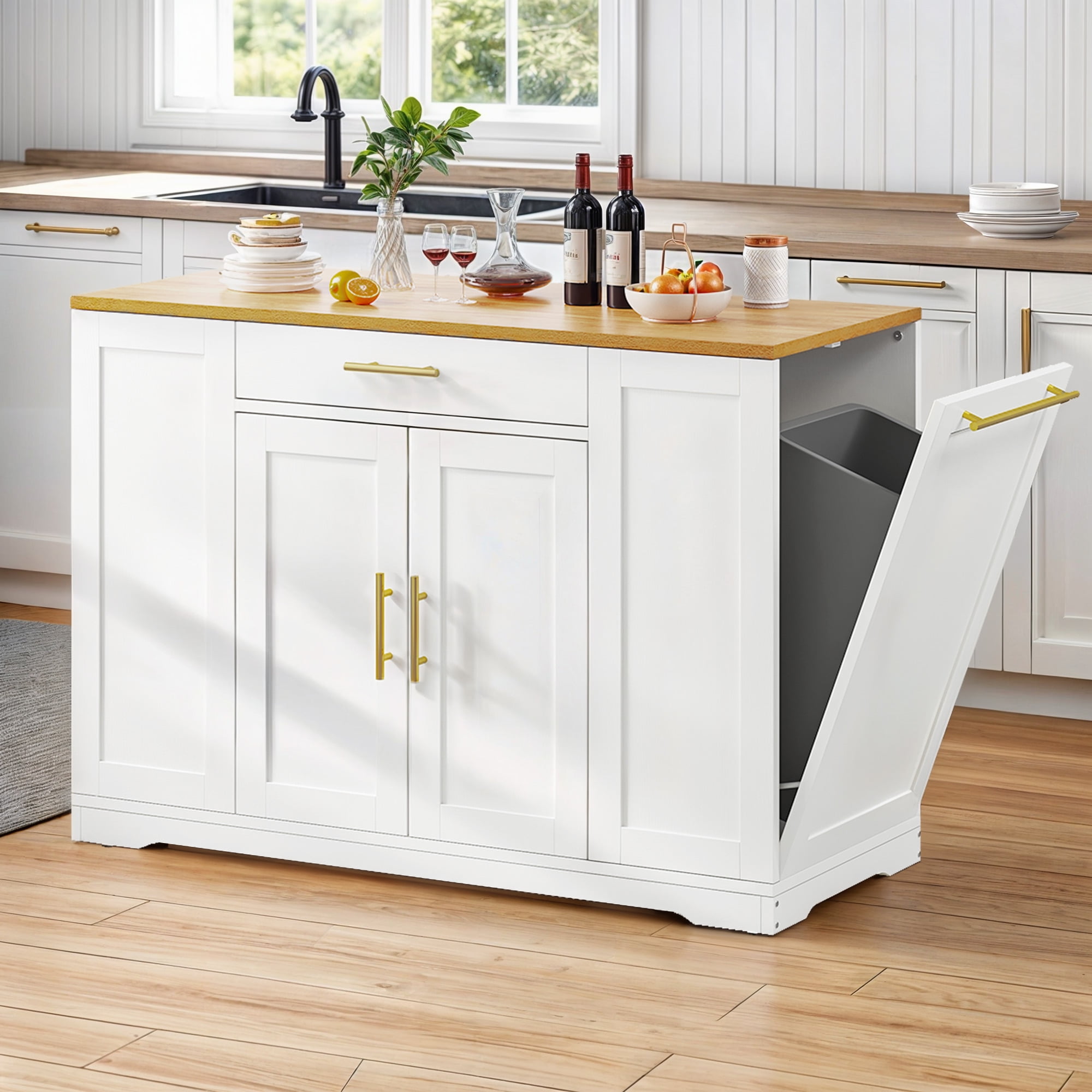 Rolling kitchen island with seating sale