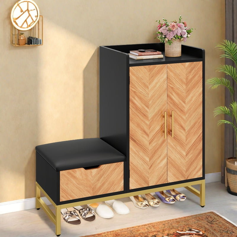 Uforic Shoe Cabinet with Door Modern Shoe Storage Cabinet with Bench Uforic Shoe Cabinet with Door Modern Shoe Storage Cabinet with Bench