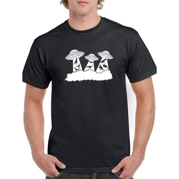 Ufos And Dinosaurs T-Shirt Men -Smartprints Designs, Male Large