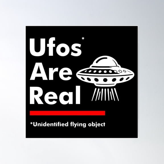 Ufos Are Real Poster Wall Art, Modern Wall Decor For Living Room Bedroom, 8x12 UNFRAMED