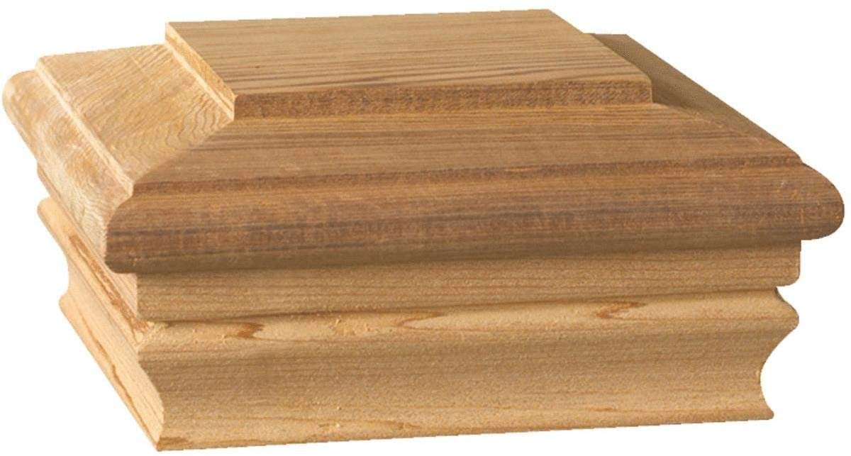 Unfinished Cedar Flat 6x6 Deck Post Cap