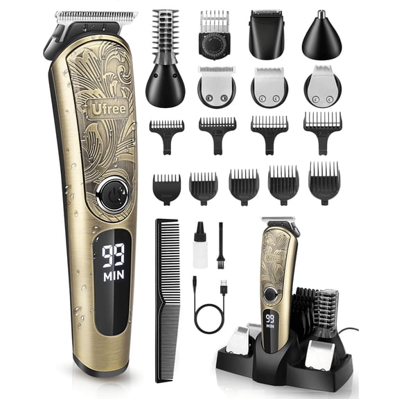 Ufree Beard Trimmer for Men, Waterproof Electric Razor, Grooming Kit