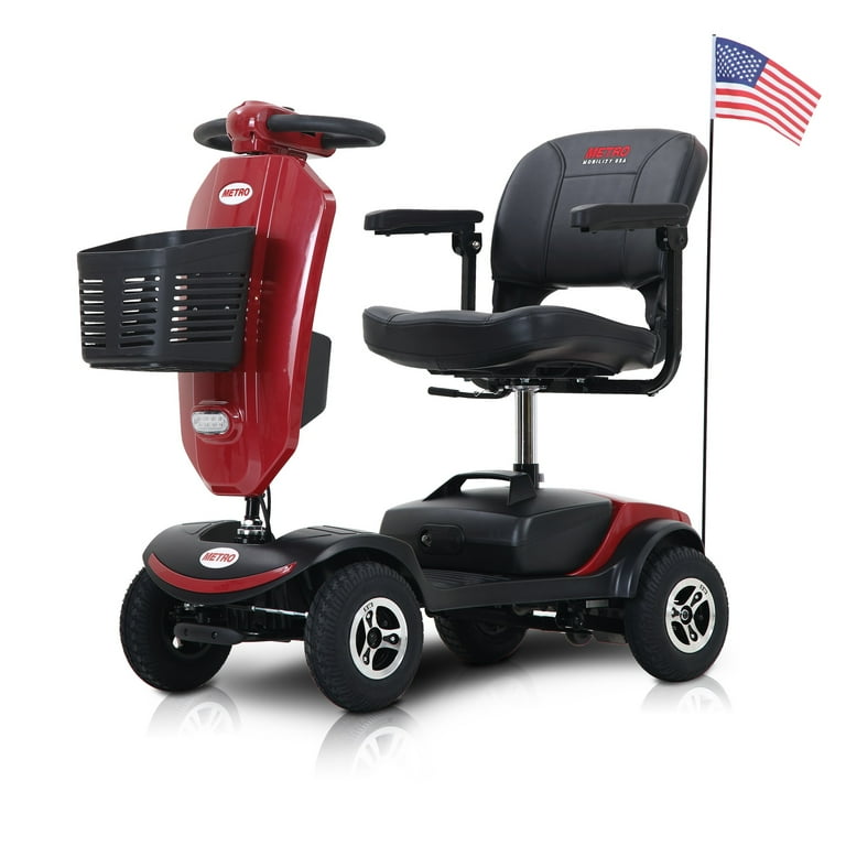 Ufurpie 4 Wheel Powered Mobility Scooter for Seniors 300 lbs Capacity Electric Scooter with Seat for Adults Long Range Power Extended Battery USB