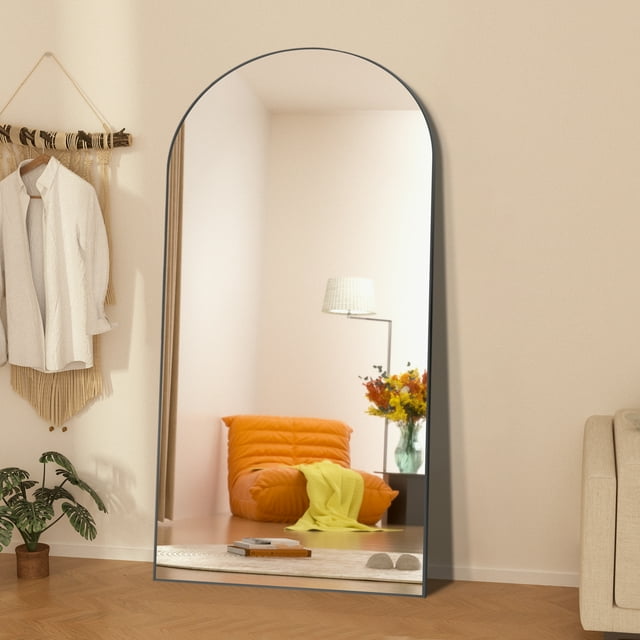 Ufurpie 71"×32" Arched Large Full Length Mirror with Stand Brushed