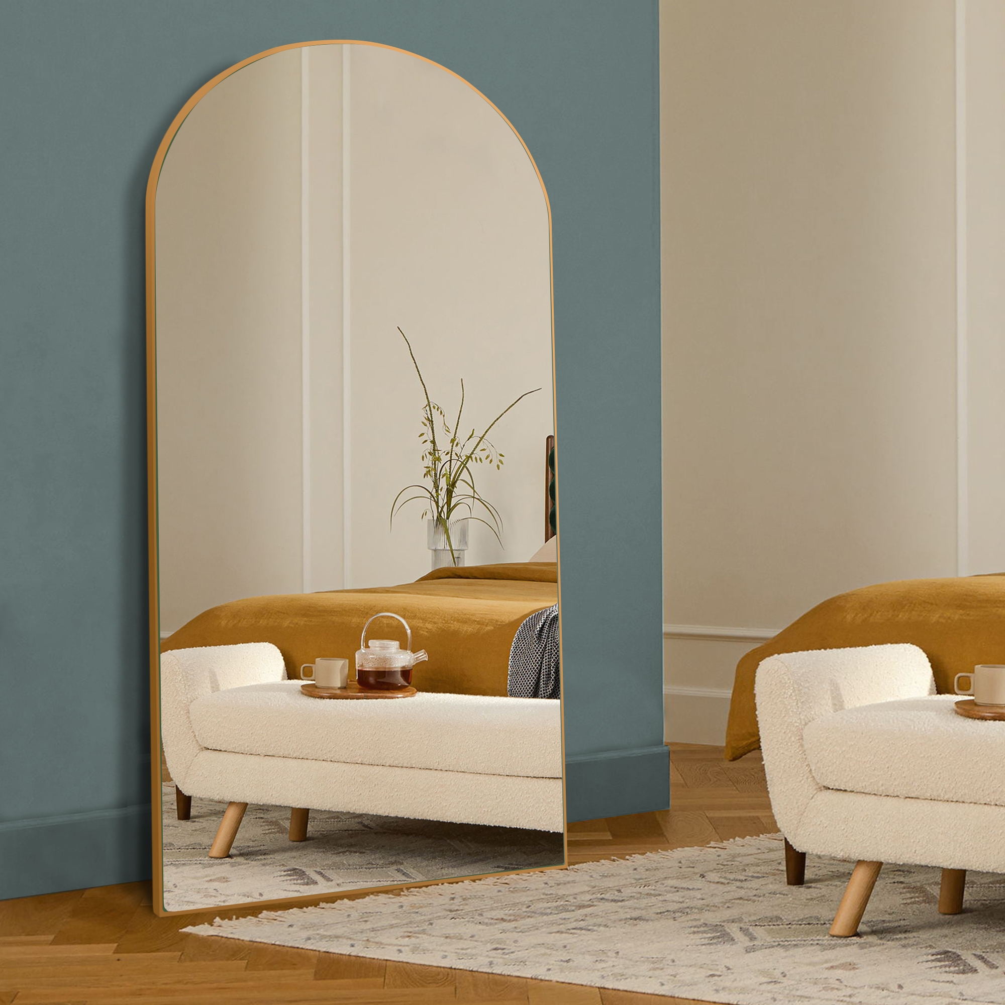 Ufurpie 71"×32" Large Full Length Mirror,Arch Wall Mounted Mirror