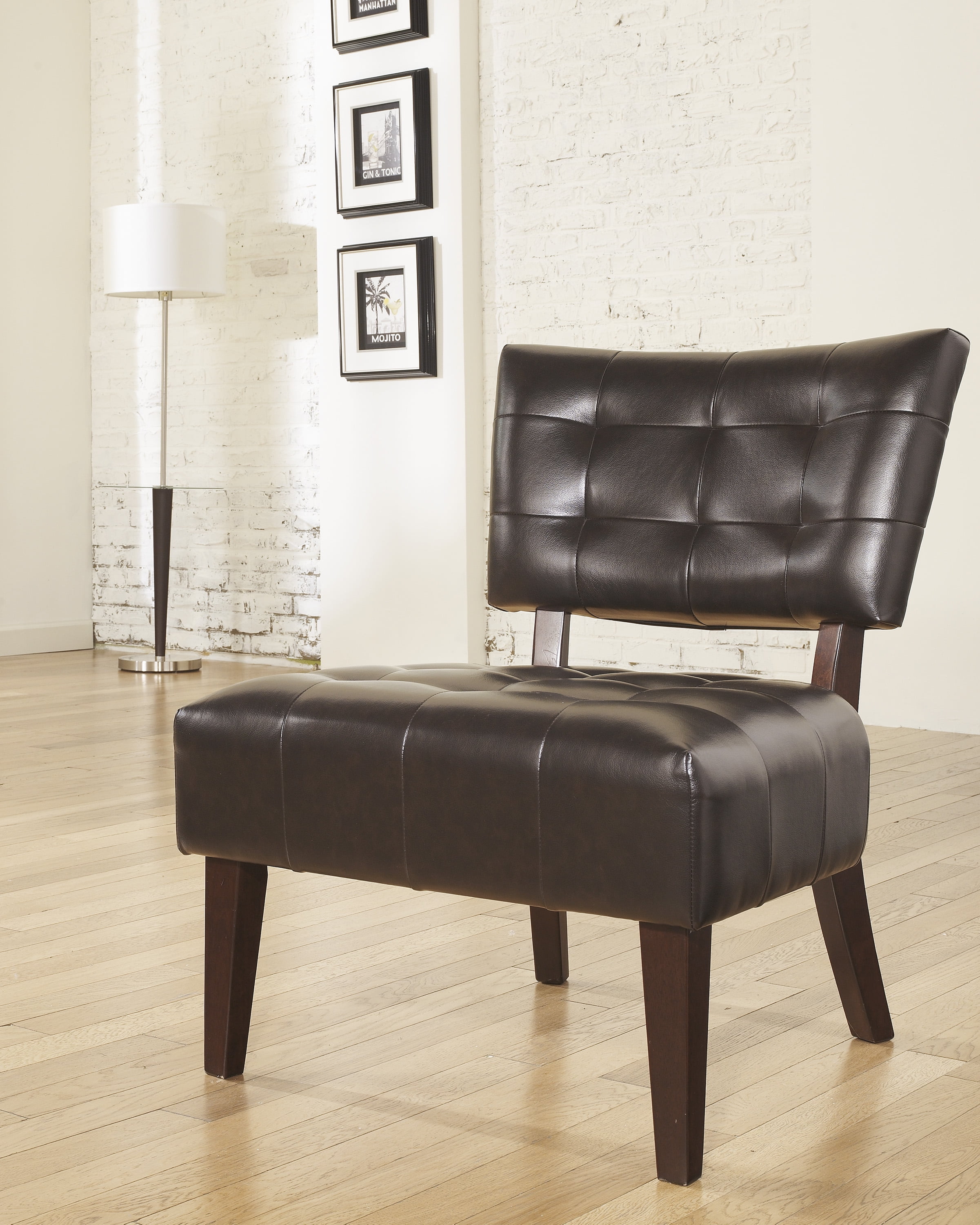 Ufurpie PU Leather Tufted Living Room Accent Chair with Oversized